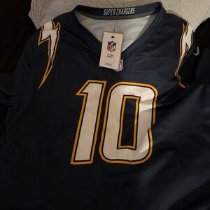 Nike Dark Blue and White Men's Jersey